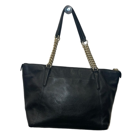 Coach Ava pebble leather gold chain tote - Picture 3 of 11